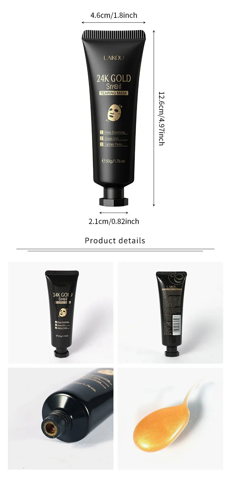 24K Gold Snail Peel-Off Face Mask