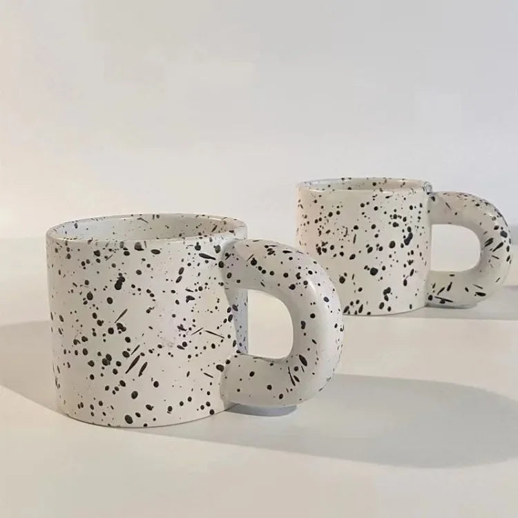 Anamorphic Ink Splash Porcelain Mug