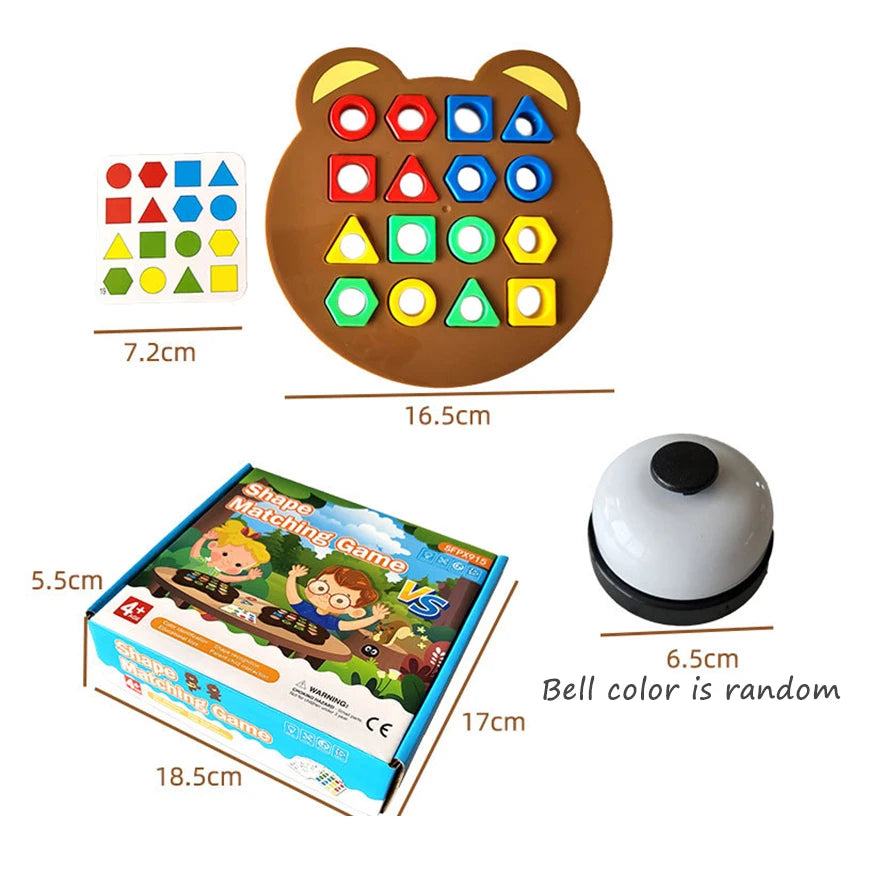 Children’s Early Learning Colour & Shape Matching Toy – Geometric Puzzle Board