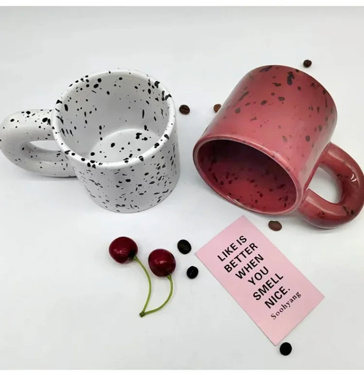 Anamorphic Ink Splash Porcelain Mug