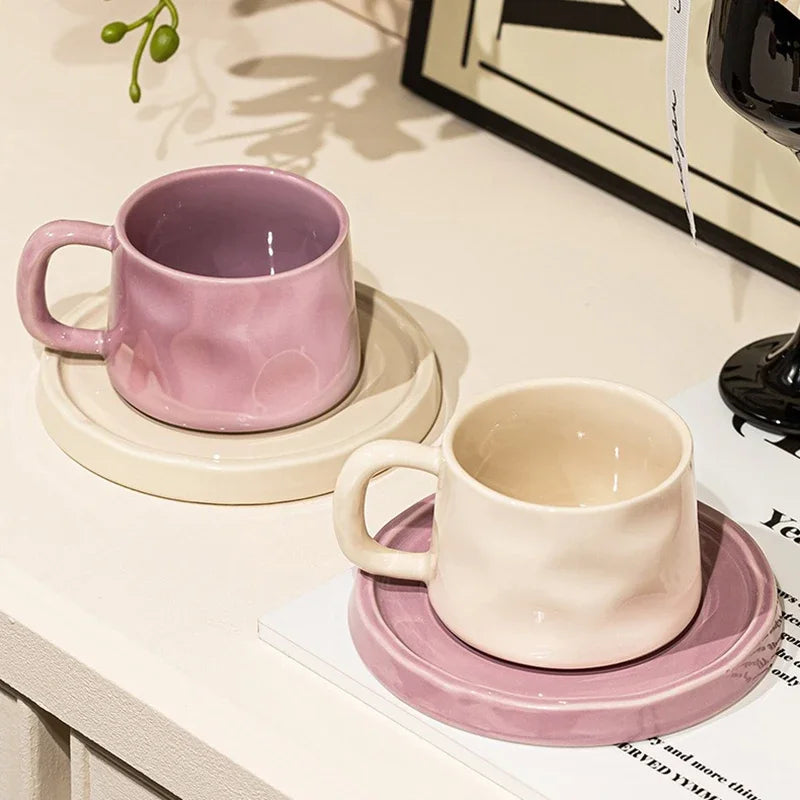 Ceramic Coffee Mug with Tray
