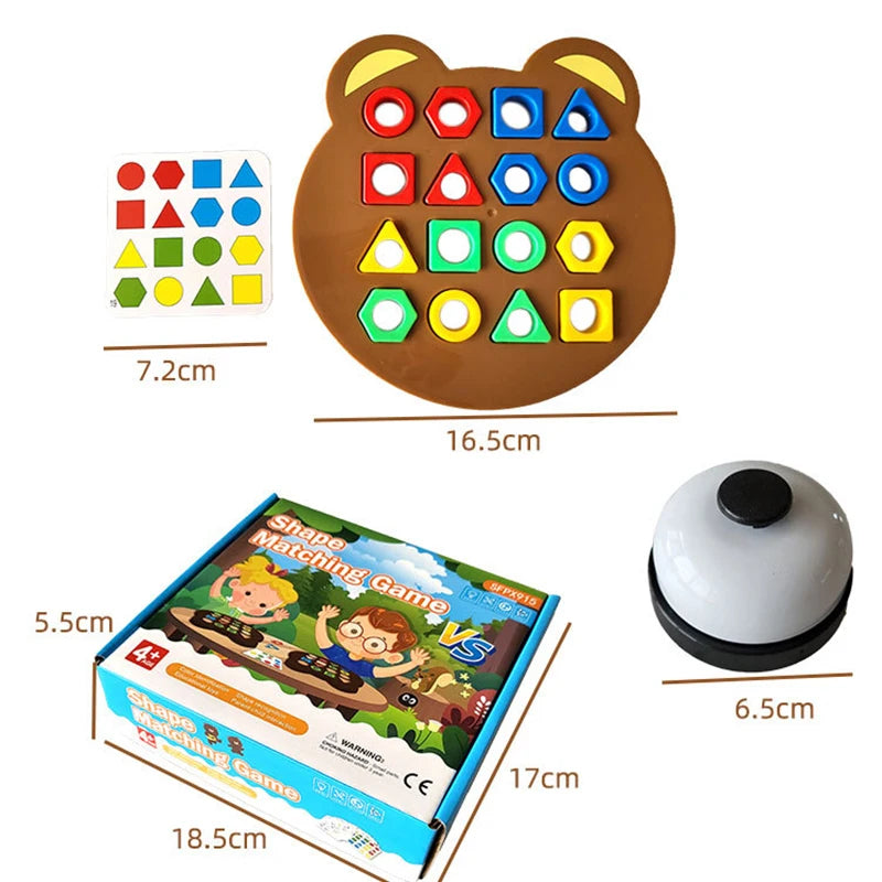 Children’s Early Learning Colour & Shape Matching Toy – Geometric Puzzle Board