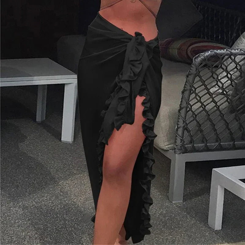 Sheer Chiffon Beach Cover-Up Wrap