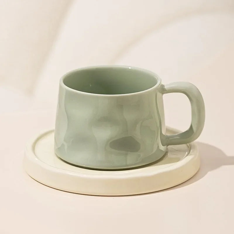 Ceramic Coffee Mug with Tray