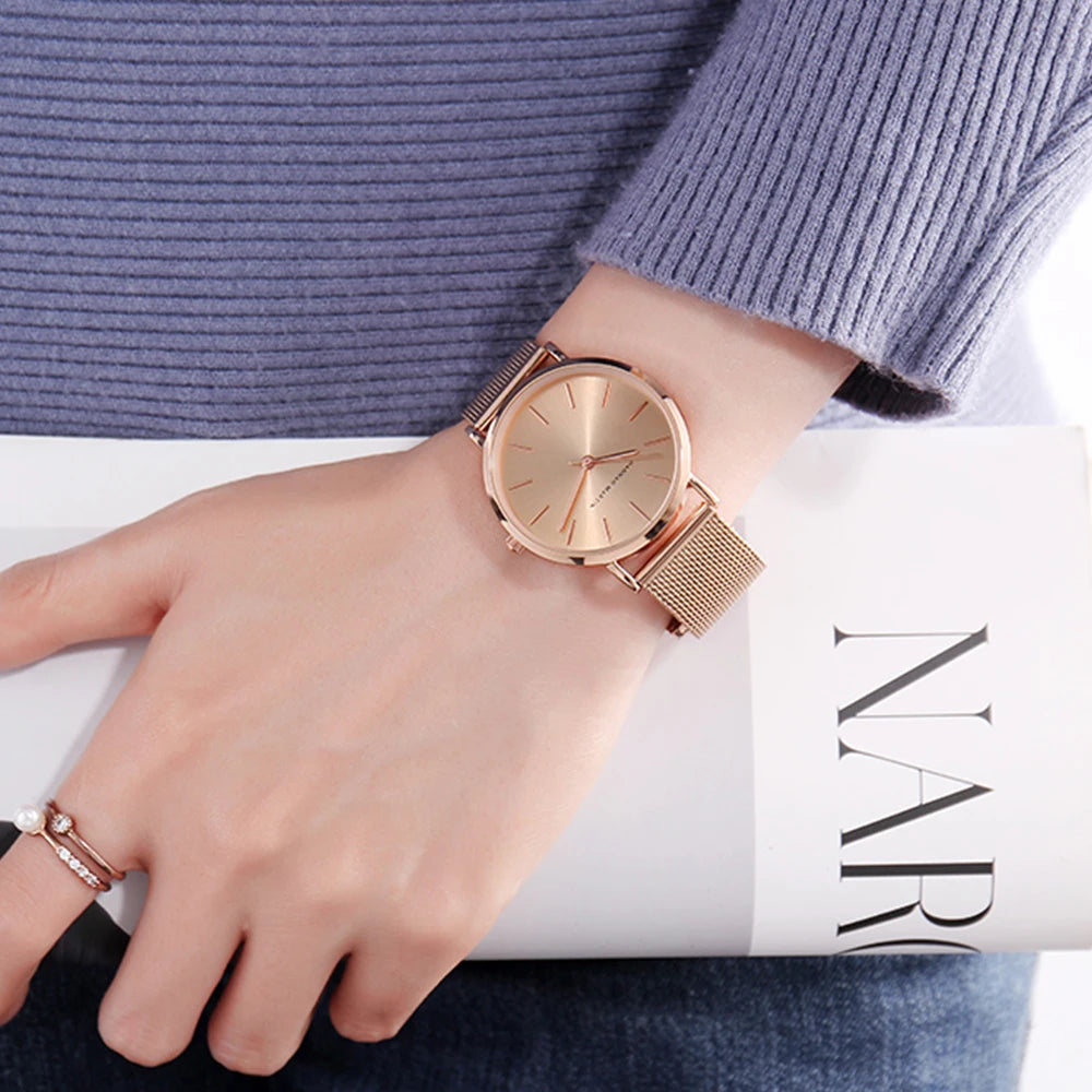 Hannah Martin Rose Gold Ladies’ Quartz Watch