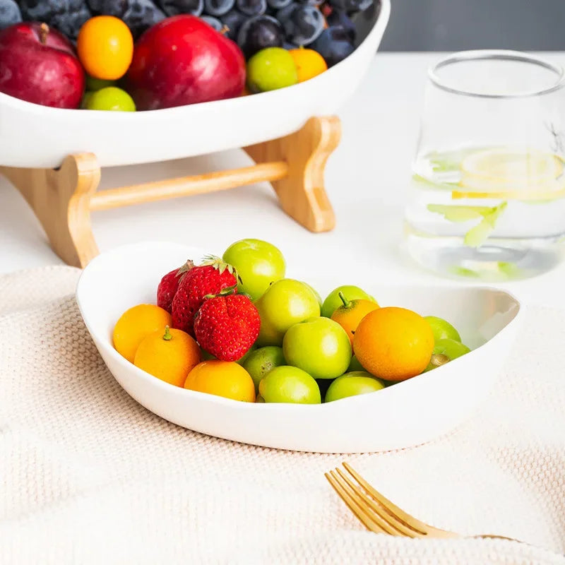 Ceramic Three-Layer Fruit & Snack Plate
