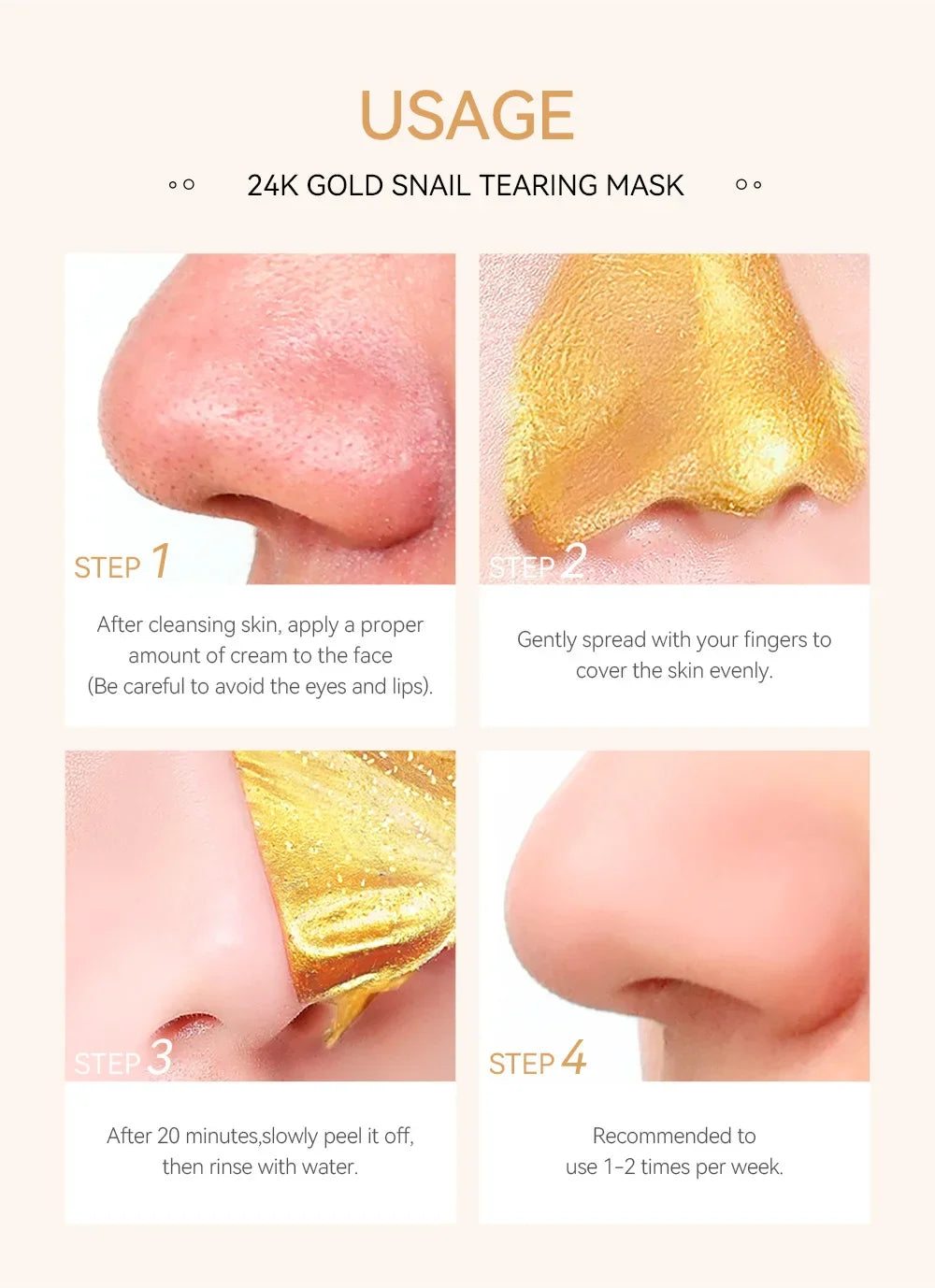 24K Gold Snail Peel-Off Face Mask
