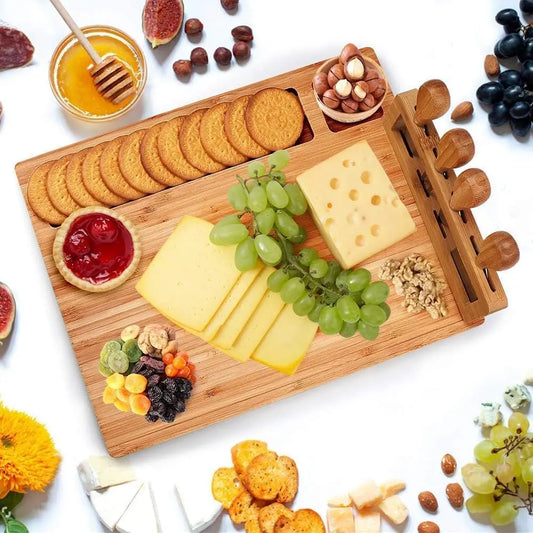 Bamboo Charcuterie Board Set