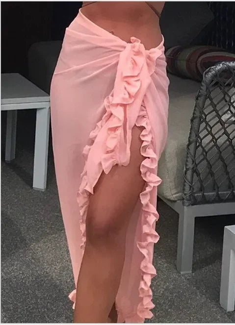 Sheer Chiffon Beach Cover-Up Wrap