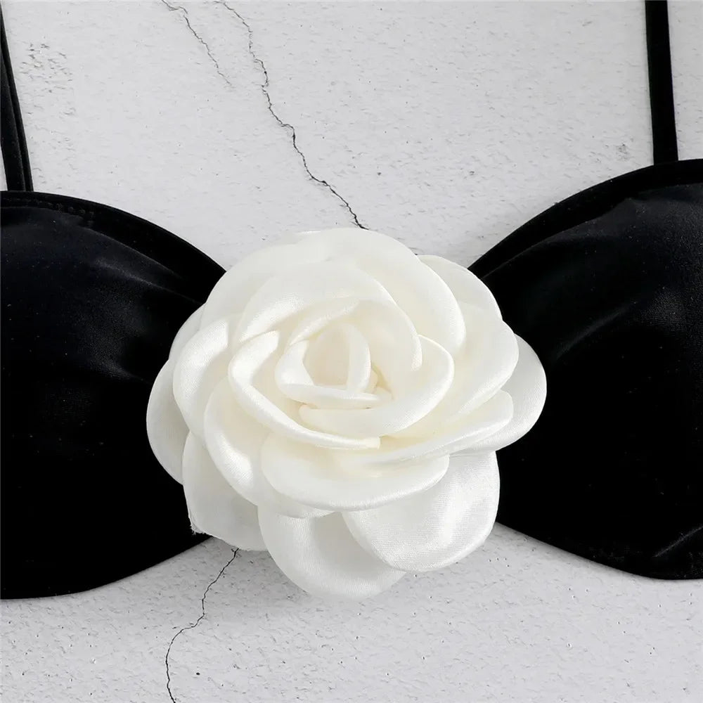 Bianca Flower Bandeau Bikini Set