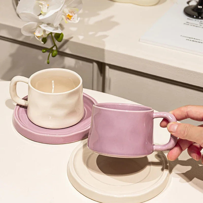Ceramic Coffee Mug with Tray