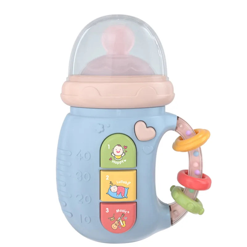 Musical Baby Bottle Teether Rattle Toy