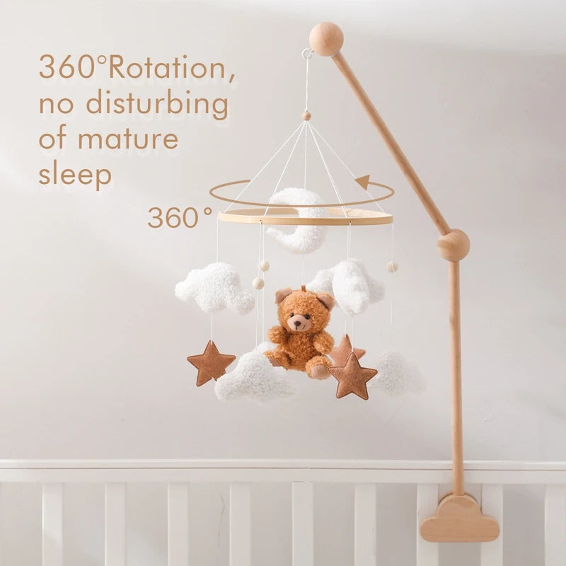 Wooden Baby Cot Mobile