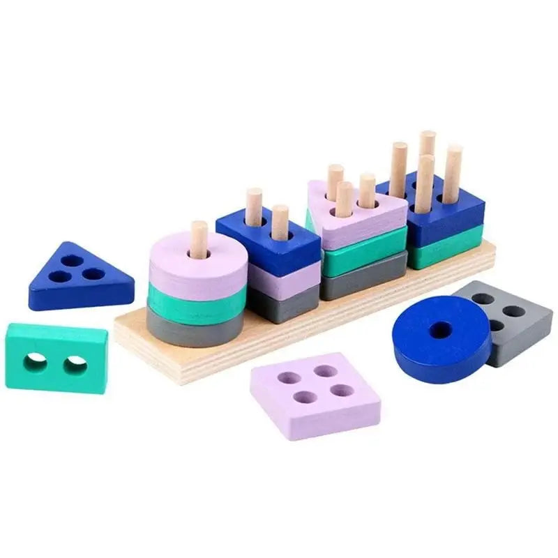 Montessori Wooden Colour & Shape Matching Puzzle
