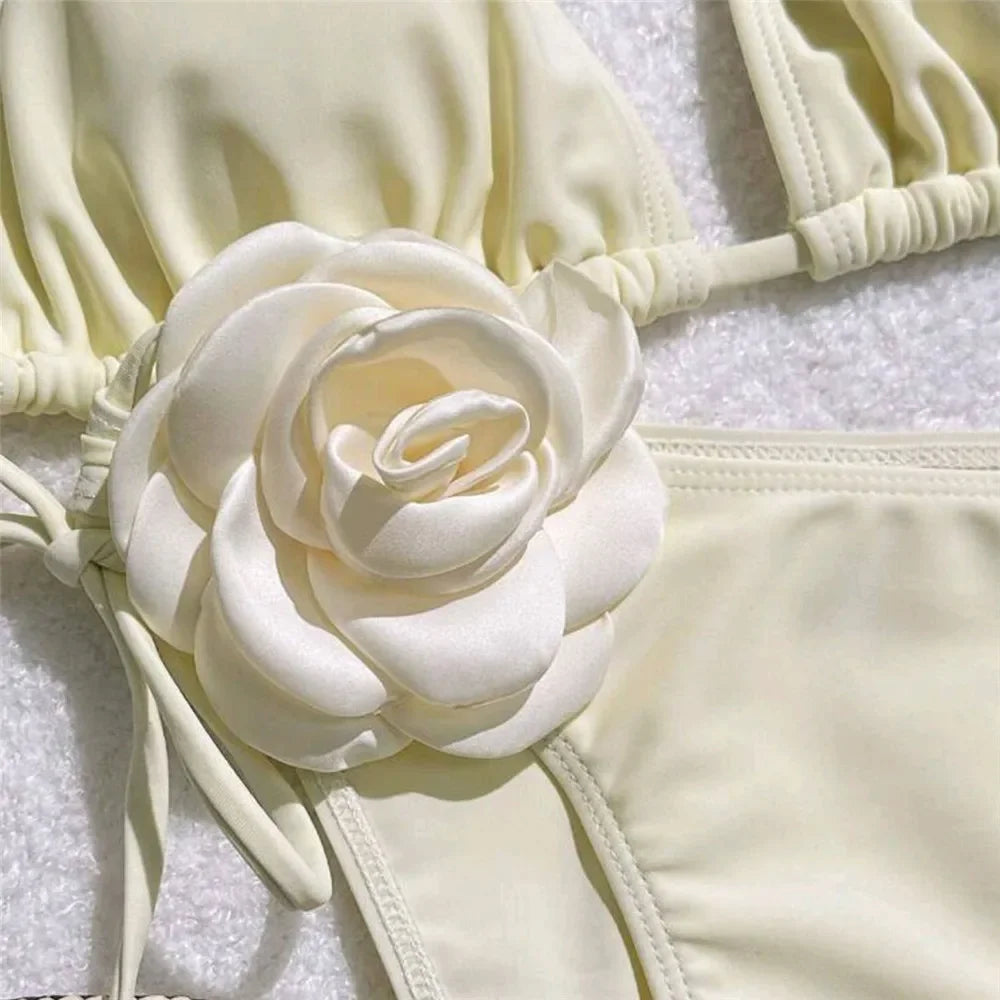 Bianca Flower Bandeau Bikini Set