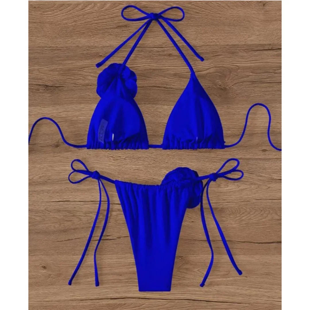 Bianca Flower Bandeau Bikini Set