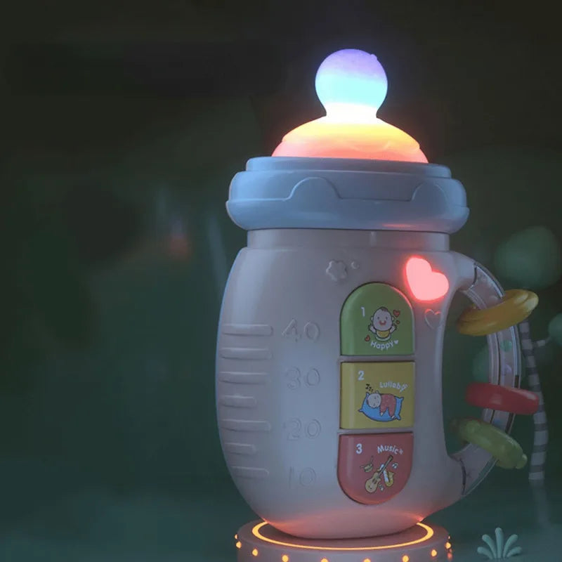 Musical Baby Bottle Teether Rattle Toy