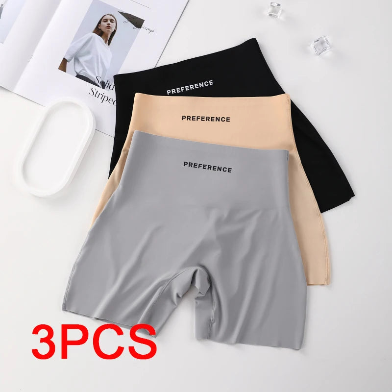 3 Ice Silk Seamless Safety Shorts