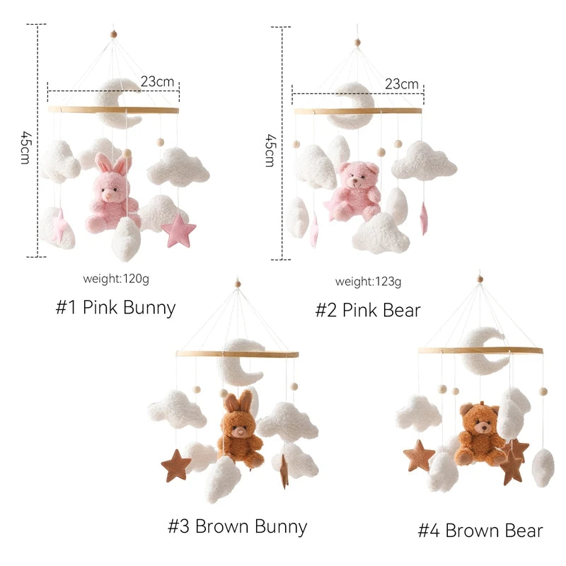 Wooden Baby Cot Mobile