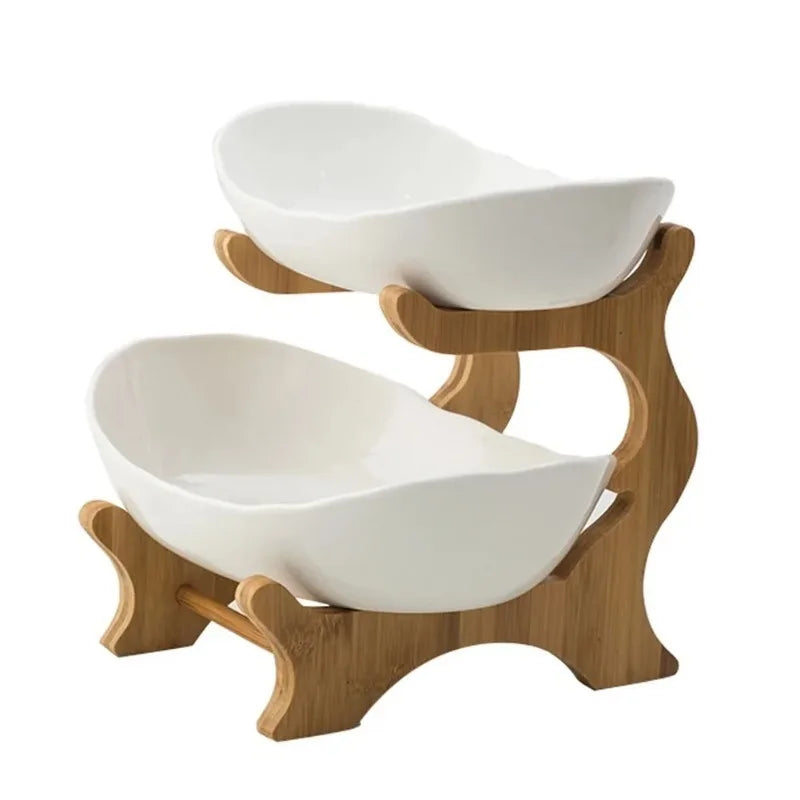 Ceramic Three-Layer Fruit & Snack Plate