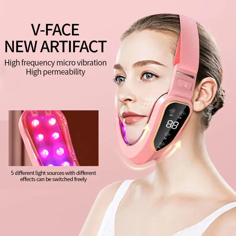 LED Photon Therapy V‑Face Massager