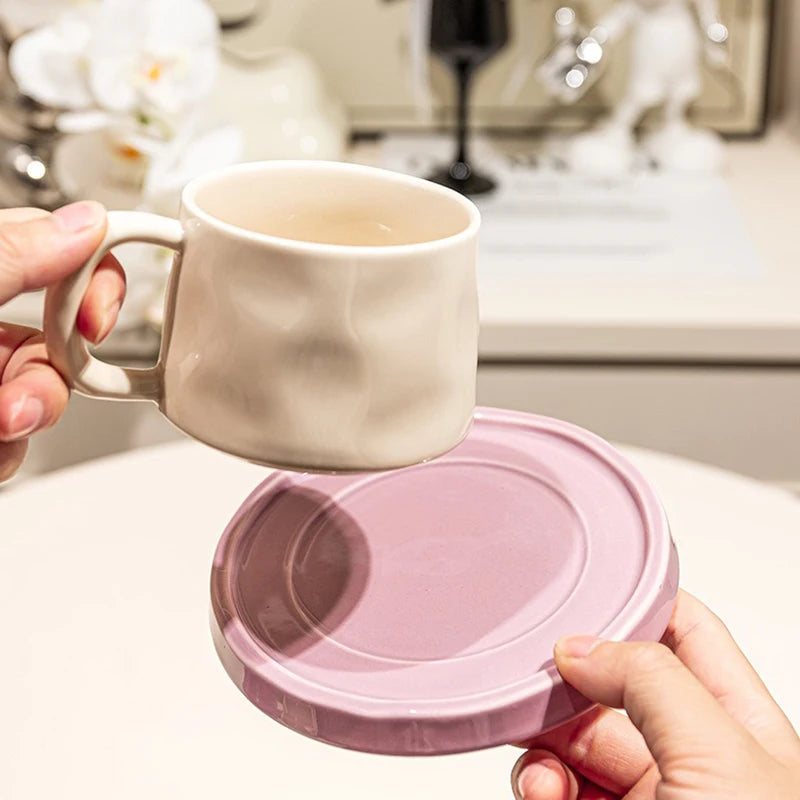 Ceramic Coffee Mug with Tray