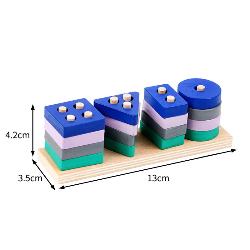 Montessori Wooden Colour & Shape Matching Puzzle