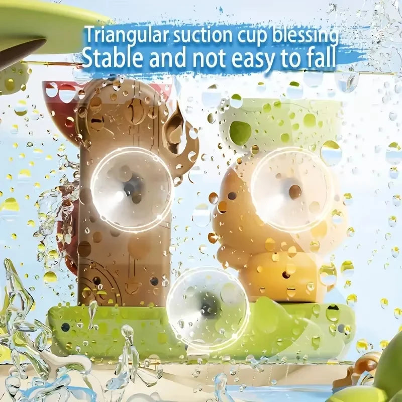 Interactive Baby Duck Bath Toy with Suction Cups