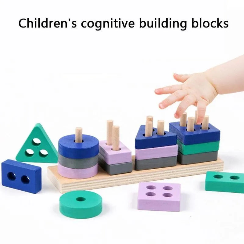Montessori Wooden Colour & Shape Matching Puzzle