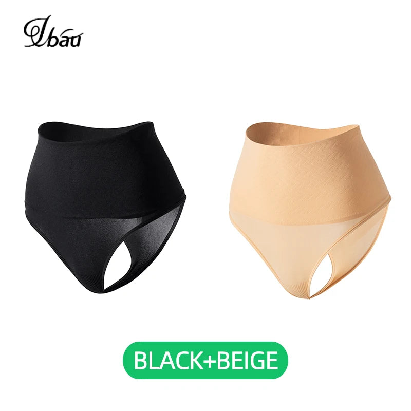 UBAU 2025 High‑Waist Seamless Thong Shapewear
