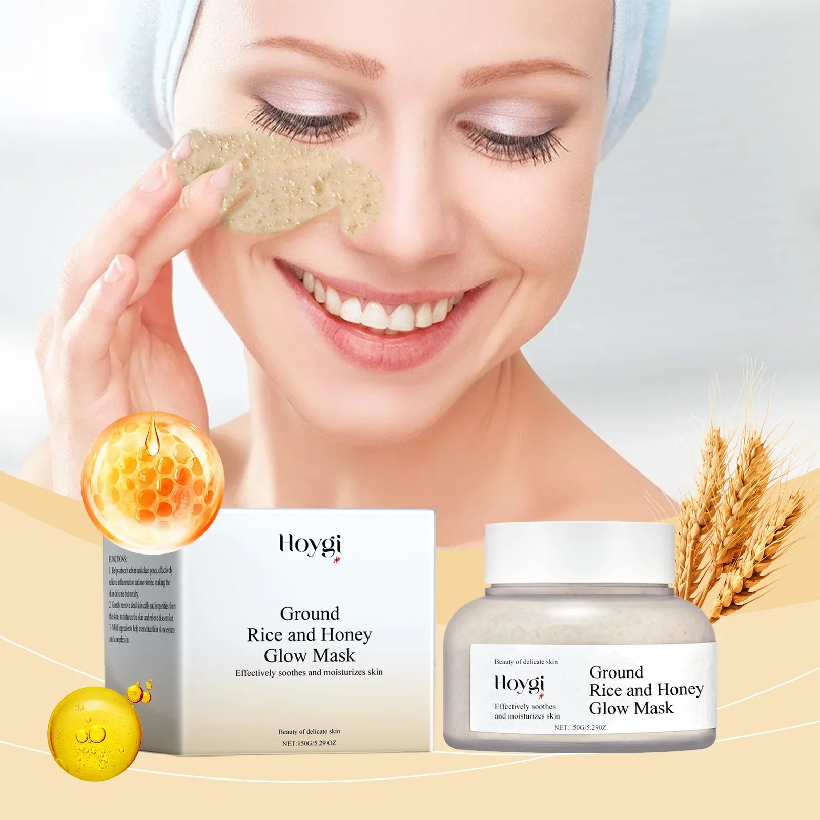 Hoygi Rice & Honey Sleeping Face Mask 150g
