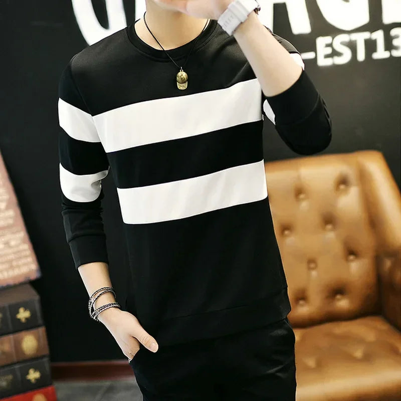 Striped Black & White Sweatshirt