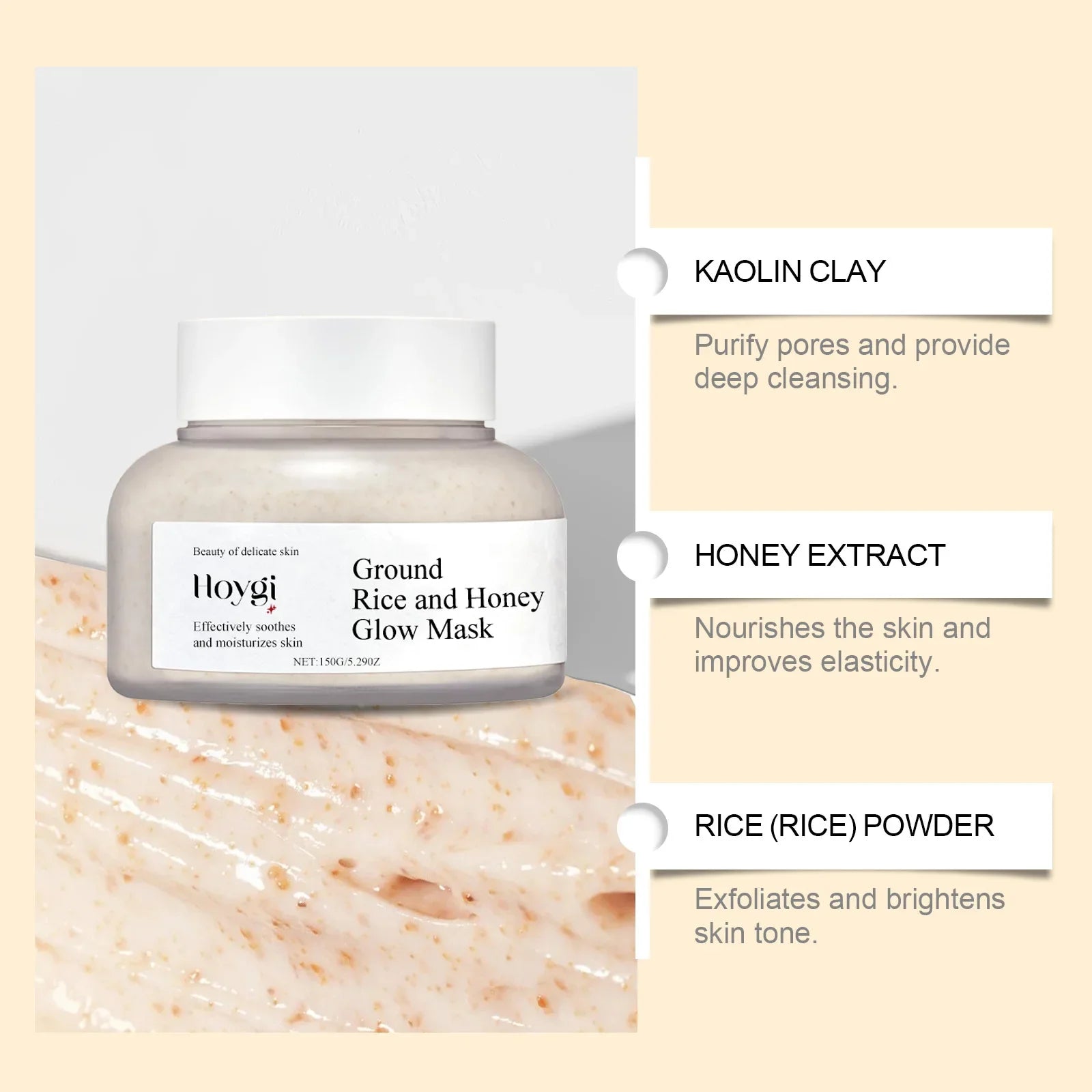 Hoygi Rice & Honey Sleeping Face Mask 150g