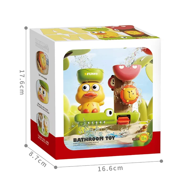 Interactive Baby Duck Bath Toy with Suction Cups
