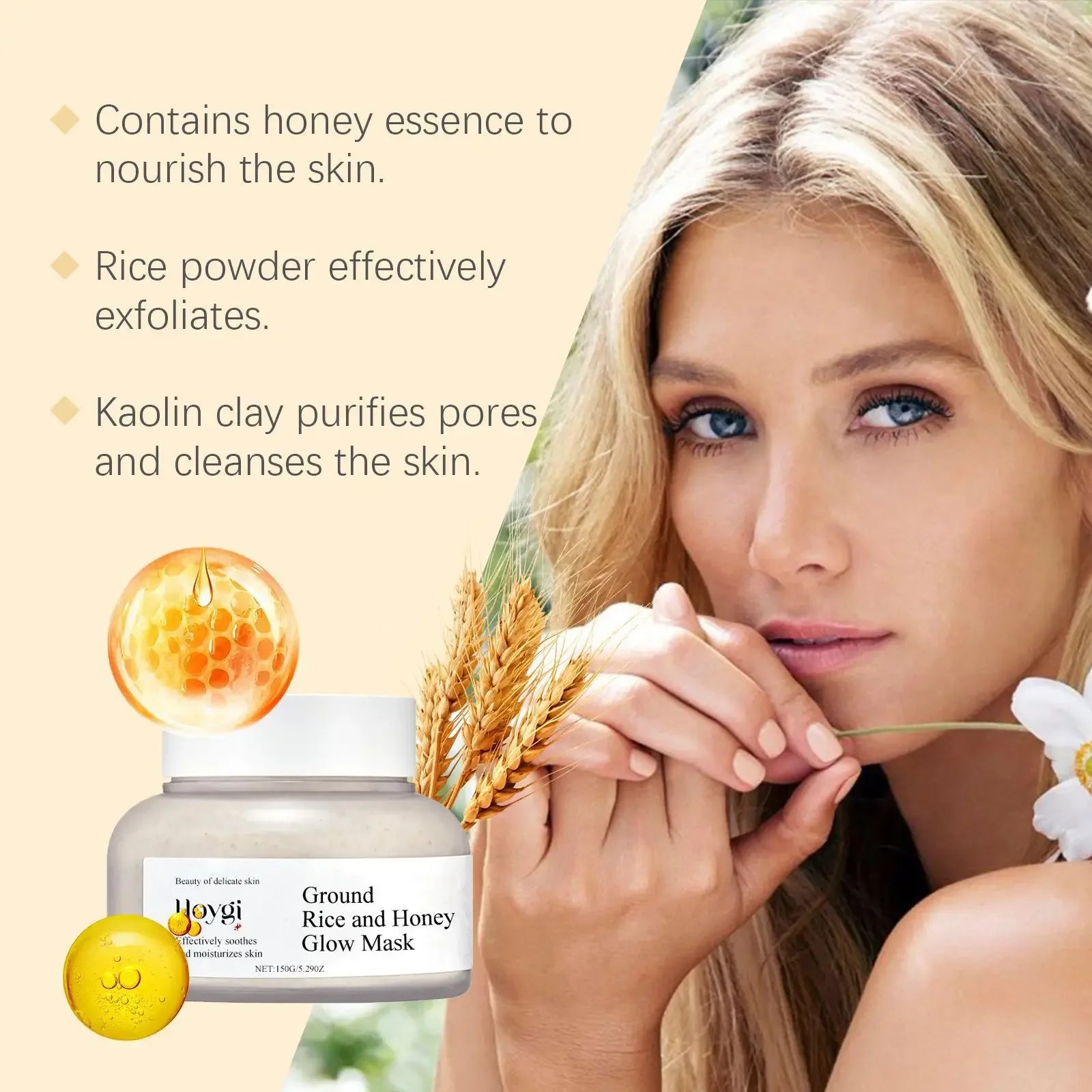 Hoygi Rice & Honey Sleeping Face Mask 150g