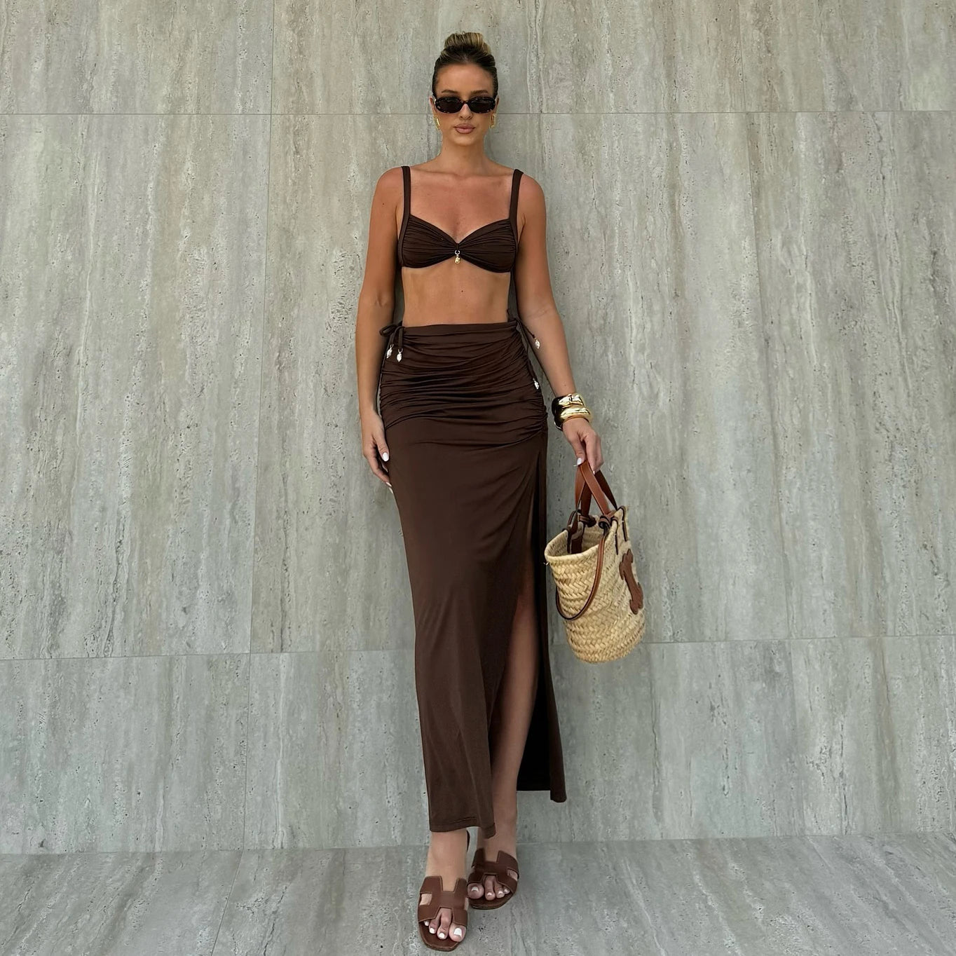 Maya 3-Piece Push-Up Bikini with Skirt