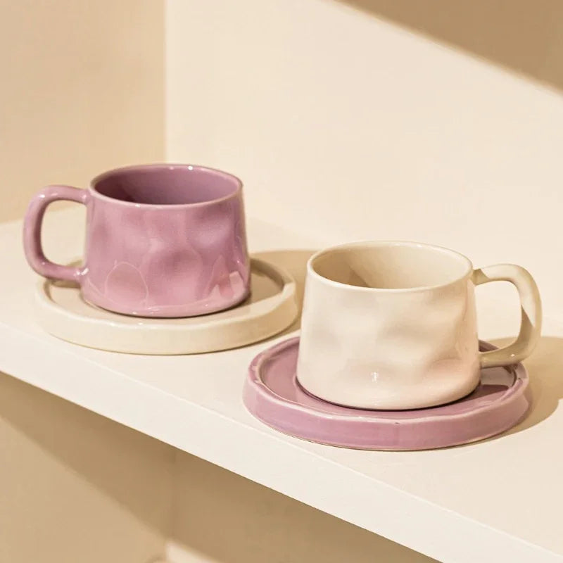 Ceramic Coffee Mug with Tray