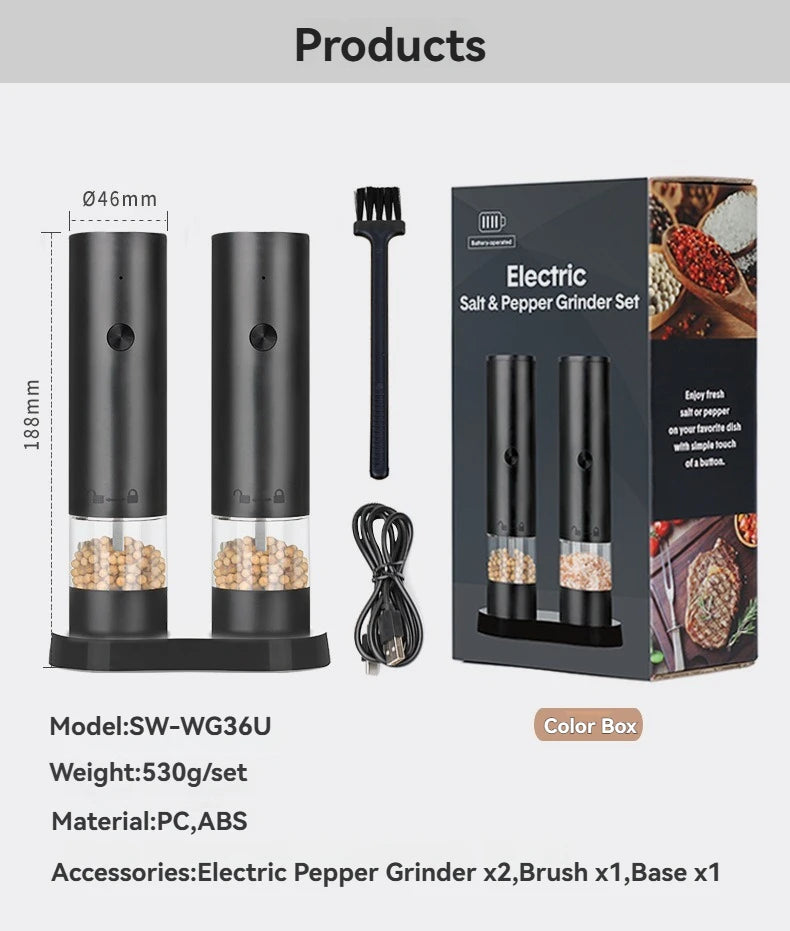 Automatic Electric Salt & Pepper Grinder