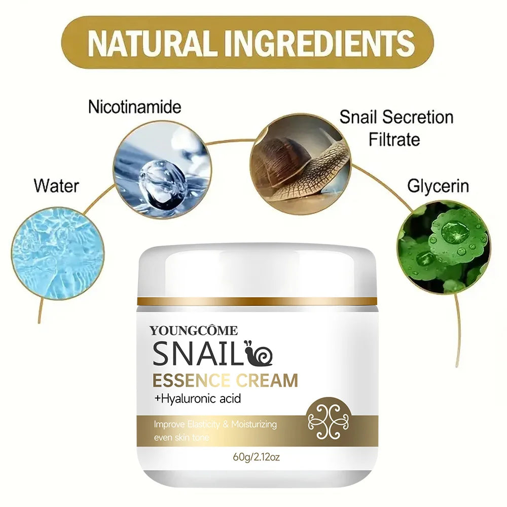 Snail Essence Face Cream with Hyaluronic Acid & Retinol
