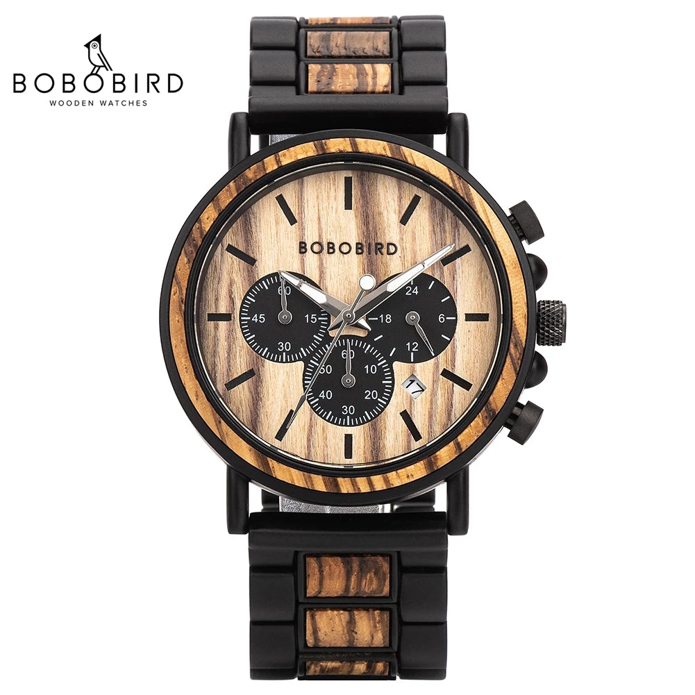 Men’s Wooden Chronograph Watch