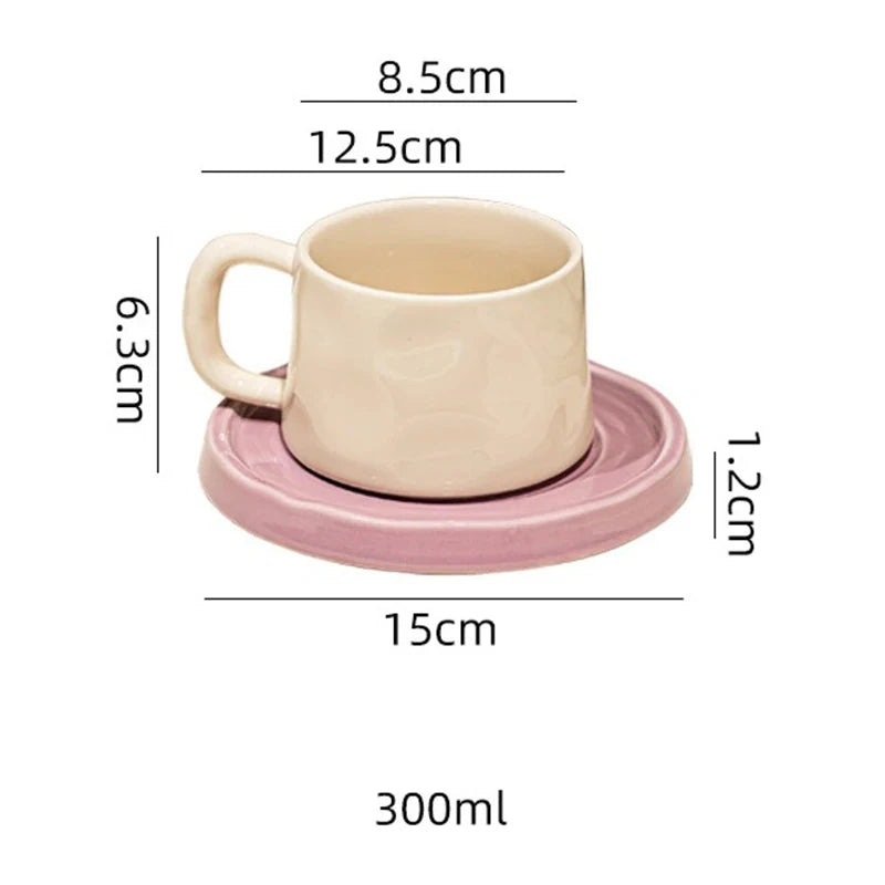 Ceramic Coffee Mug with Tray