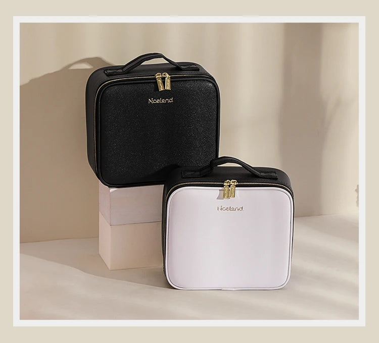 Makeup Travel Train Case with LED Mirror