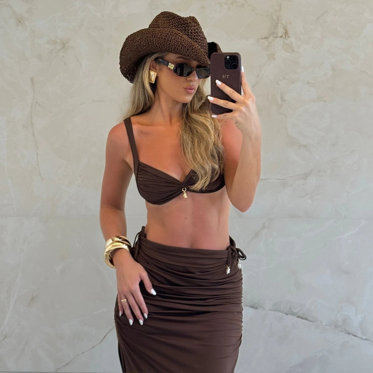 Maya 3-Piece Push-Up Bikini with Skirt