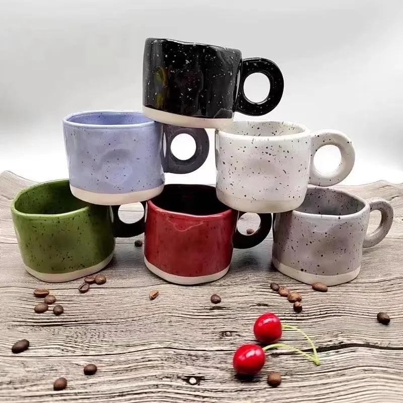 Anamorphic Ink Splash Porcelain Mug