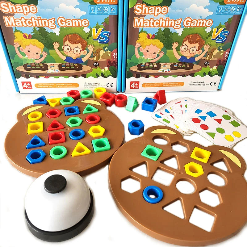 Children’s Early Learning Colour & Shape Matching Toy – Geometric Puzzle Board