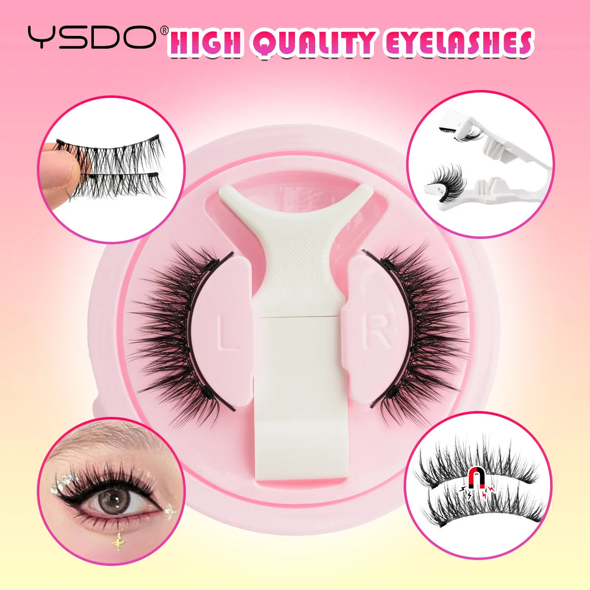 3D Magnetic Mink Eyelashes & Tweezers Set