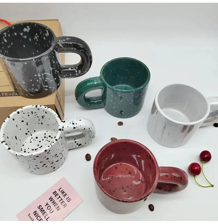 Anamorphic Ink Splash Porcelain Mug