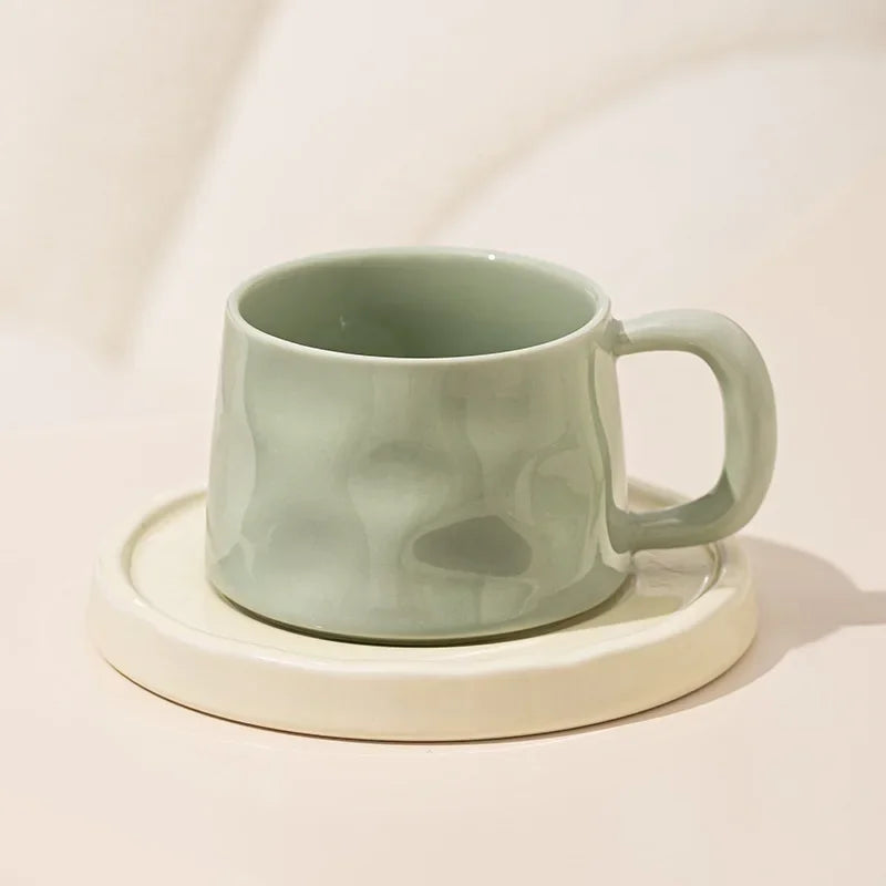 Ceramic Coffee Mug with Tray