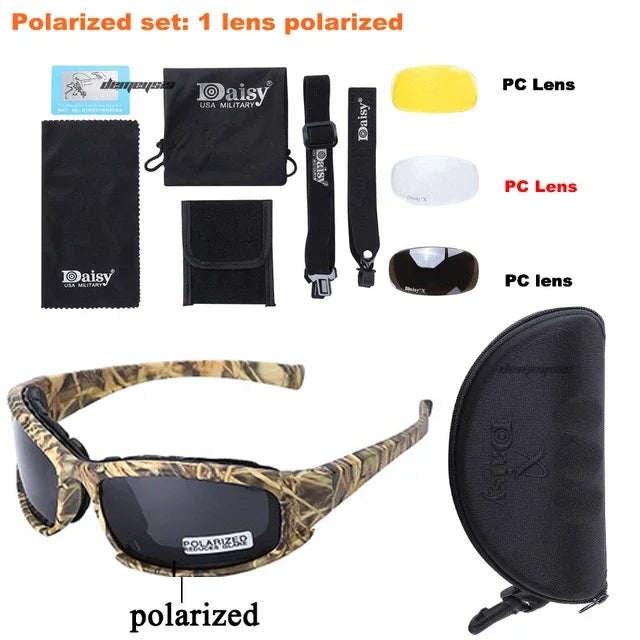 Daisy Tactical Goggles Sunglasses - 4 Lens