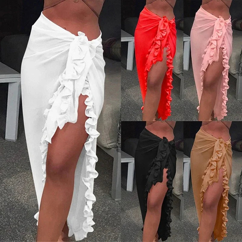 Sheer Chiffon Beach Cover-Up Wrap